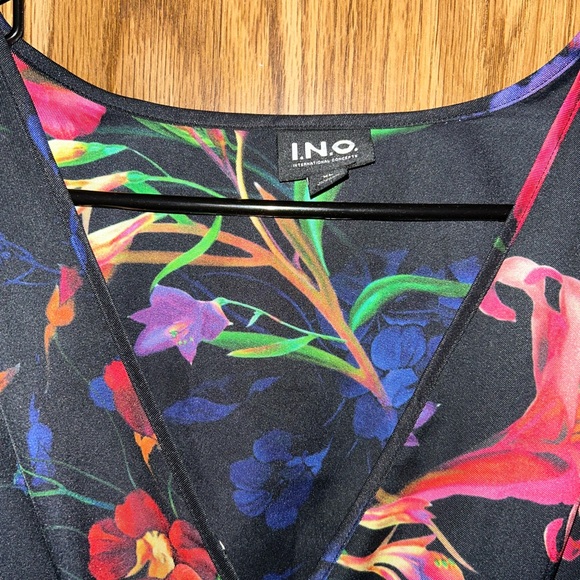 🌹INC Floral Long Sleeve Maxi Dress with Ruffle Tulip Hem, Size XL🌹 - Picture 5 of 9